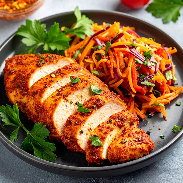 Piri-piri Chicken with Shredded Vegetable Salad
